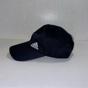 Adidas Black Baseball Hat Small White Logo